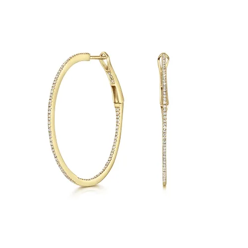 Small Diamond Hoops 34MM 0.50ct